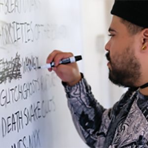 Maximiliano attending Centrum art residency