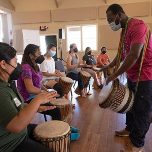 youth rhythm workshop at Fort Worden